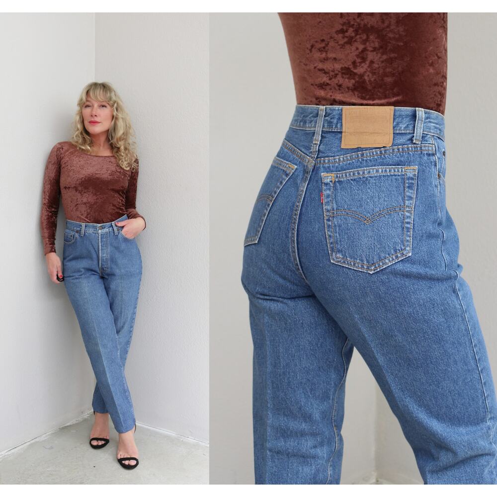 1980's Vintage Levi's 17501 USA Made Mom Jeans ~ Women's SM MD 28" 29" Waist